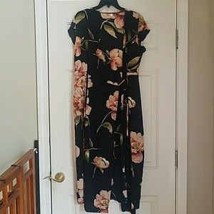 Xl long floral wrap dress